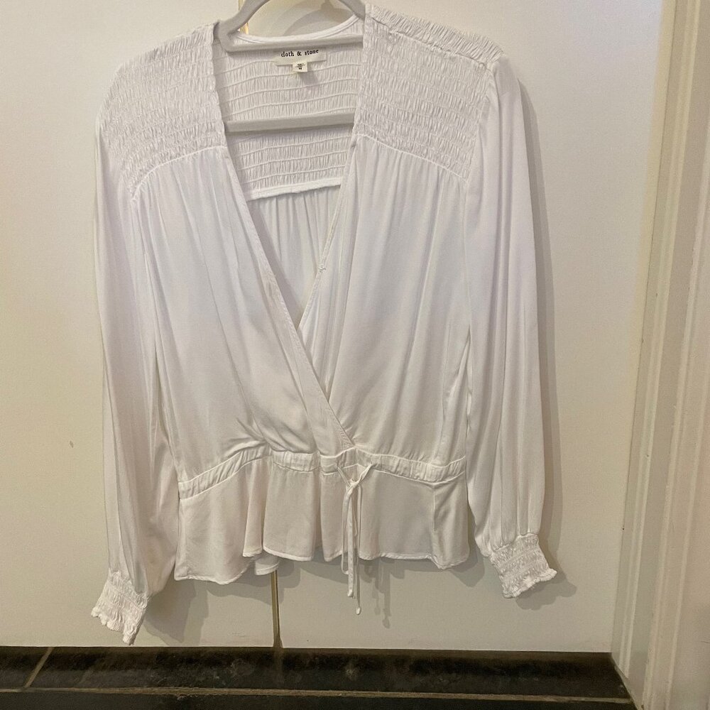 Cinq a Sept Black Crochet Trim Blouse